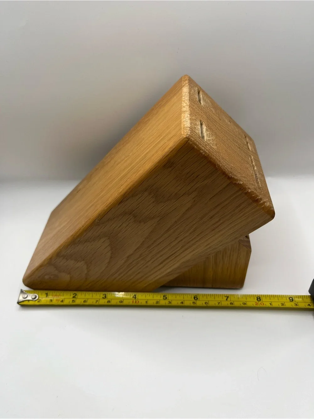 Vtg CUTCO Solid Wood Knife Block - 8-Slot Countertop- Made in USA